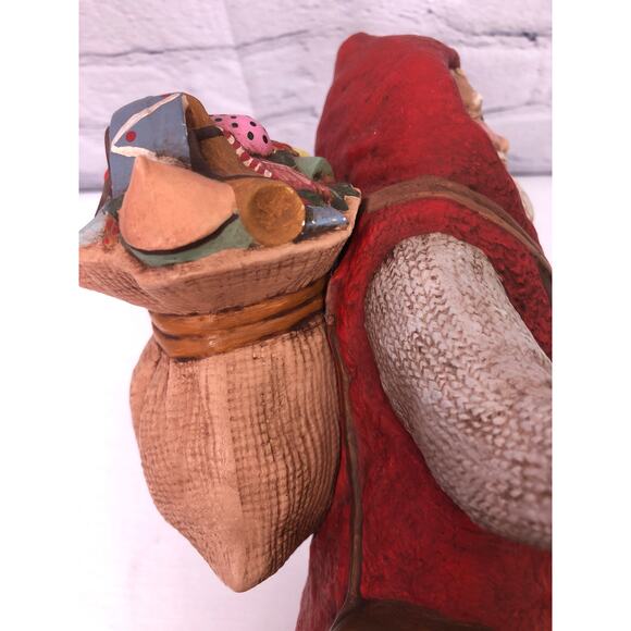 Norwegian Vintage Kimple Santa on Skis Ceramic Hand Painted Collectible Santa - Picture 10 of 16